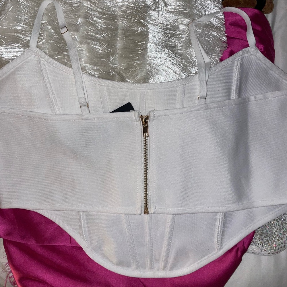 White corset top